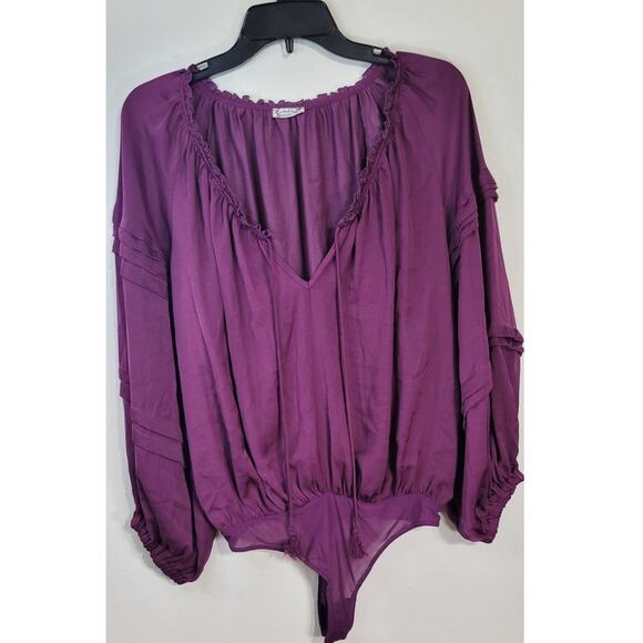 Free People Intimately Bodysuit Womens Oversized Small Boho Peasant Whimsical - Picture 1 of 8